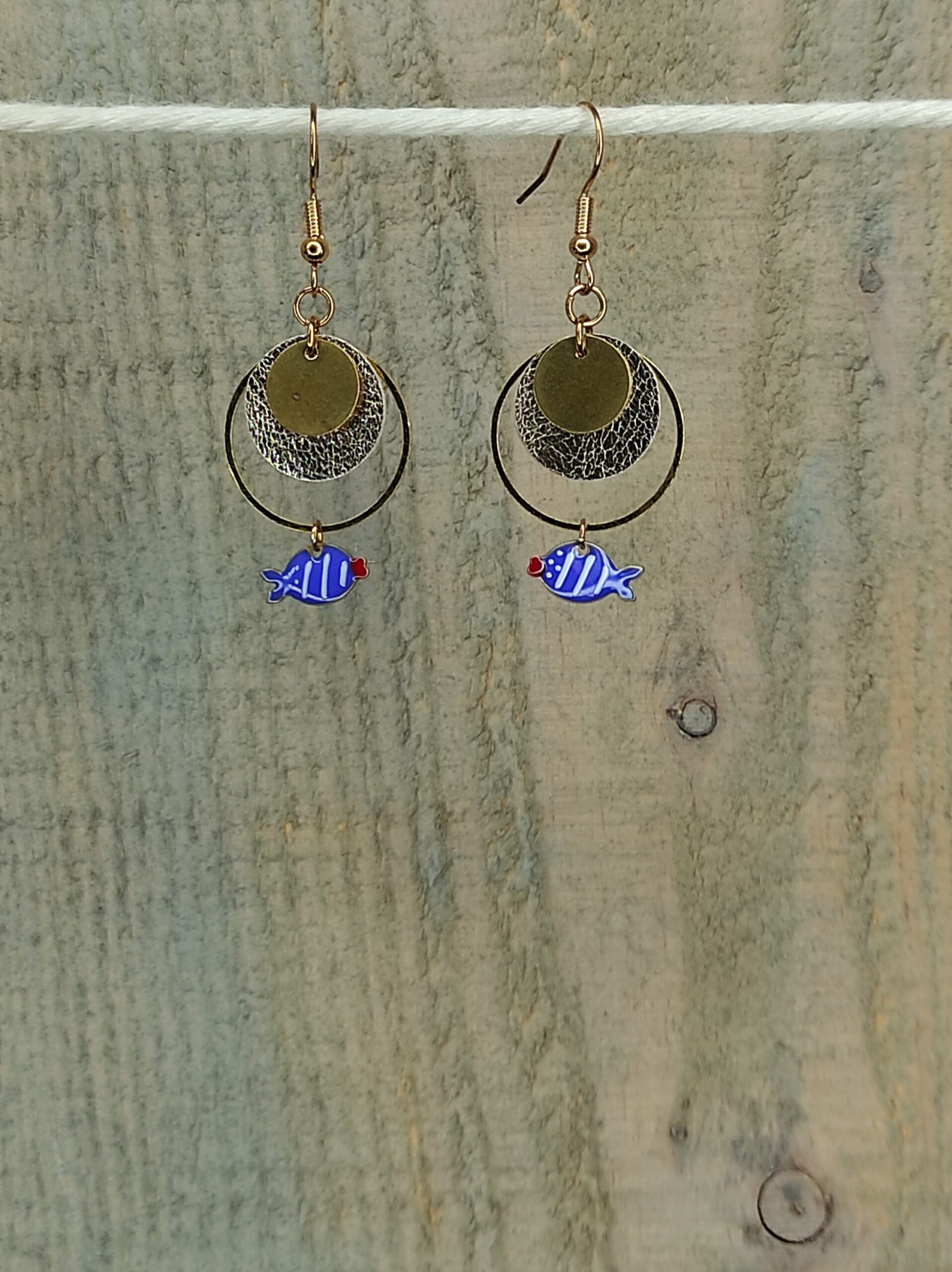 Boucles d’oreilles rondes Poisson MM