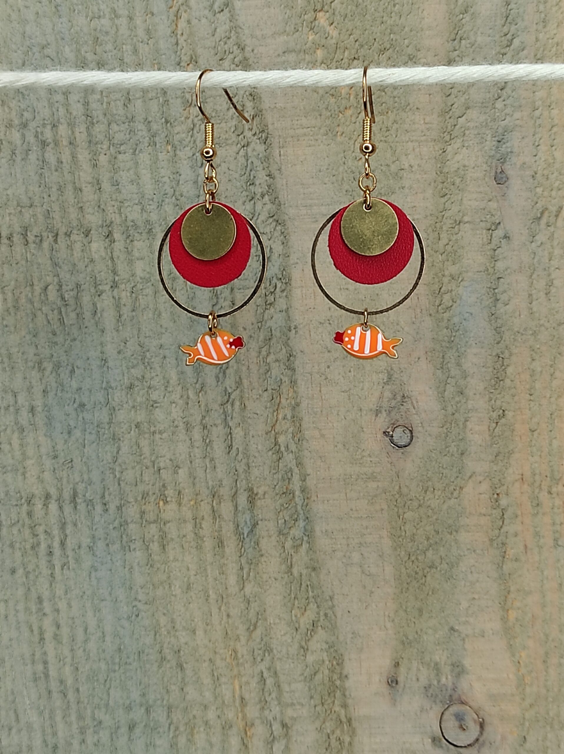 Boucles d’oreilles rondes Poisson MM