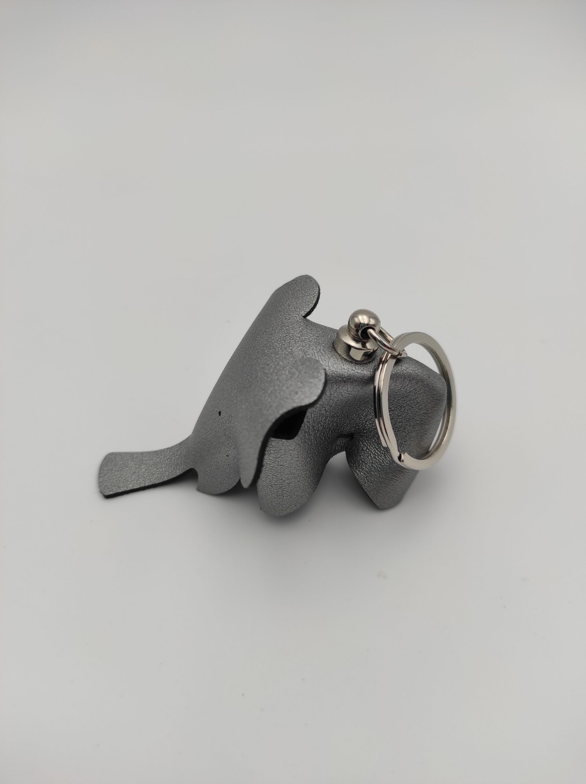 Porte-clé éléphant gris métallisé