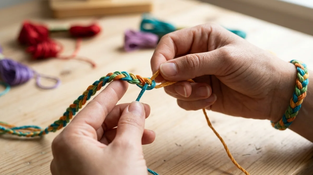 comment faire un bracelet avec 2 fils
