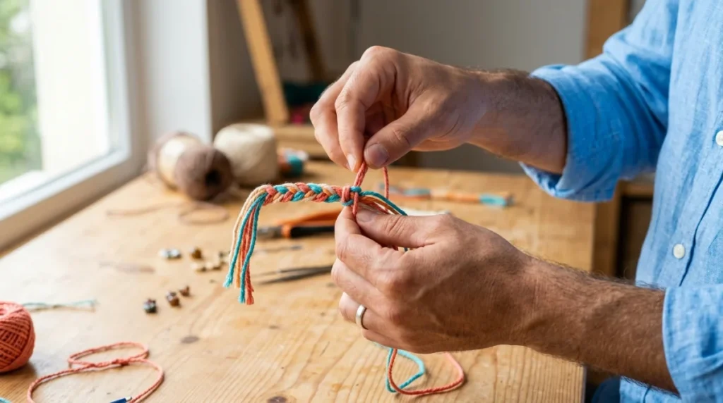 comment faire un bracelet avec 2 fils