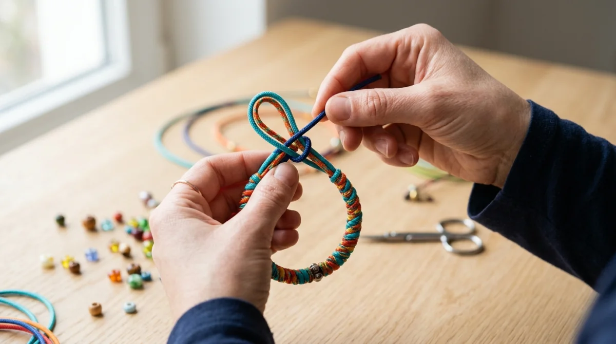 comment faire noeud coulissant bracelet