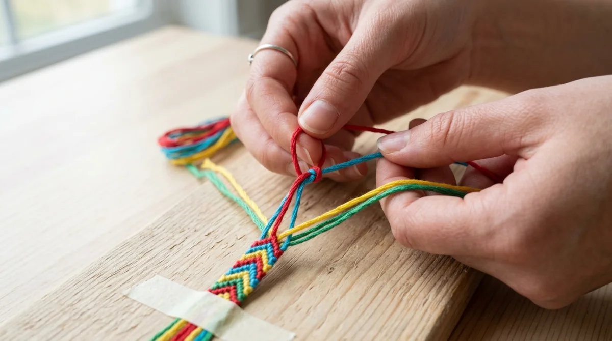 comment faire un bracelet brésilien avec 4 fils